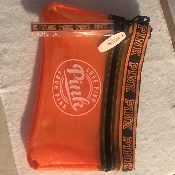 NWT PINK Victoria’s Secret Swimsuit beach bag. 2 zipper compartments. - Picture 2 of 9